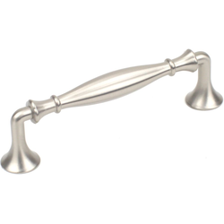 Fiori 4 Inch Center to Center Dull Satin Nickel Cabinet Pull