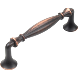 Fiori 4 Inch Center to Center Regent Bronze Cabinet Pull