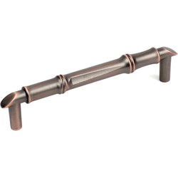 Serenity 5-1/16 Inch Center to Center Antique Bronze With Copper Cabinet Pull