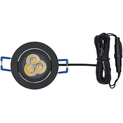 12VDC 3W Pockit Spot LED Light, 5000K, Black