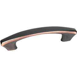 Sierra 3-3/4 Inch Center to Center Antique Bronze W/ Copper Cabinet Pull