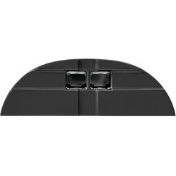 Curved Infinex End Cap Set of 2 Open 1 Closed, Black
