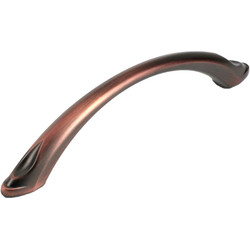 Luna 5-1/16 Inch Center to Center Regent Copper Cabinet Pull