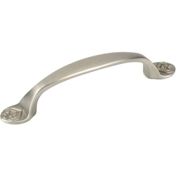 Iris 3-3/4 Inch Center to Center Dull Satin Nickel Cabinet Pull