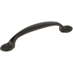Iris 3-3/4 Inch Center to Center Light Oil Rubbed Bronze Cabinet Pull