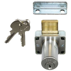 1-3/8 Inch Length 5 Pin Master Keyed Drawer Lock, Keyed Alike #0003, Dull Chrome