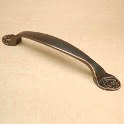 Iris 8 Inch Center to Center Antique Bronze Copper Appliance Pull