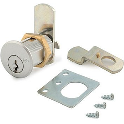 1-1/8 Inch Length Pin &amp; Tumbler Master Keyed Cam Lock For 7/8 Inch Material, Keyed Alike #0001, Dull Chrome