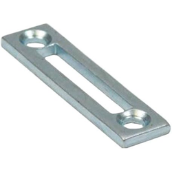 2 Inch Length Slotted Strike, Dull Chrome