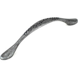 Hamilton 5-1/16 Inch Center to Center Antique Silver Cabinet Pull
