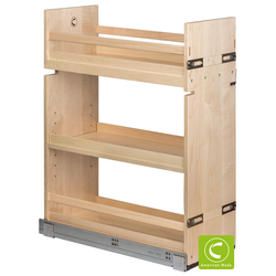Signature Series Soft Close Base Cabinet Organizer with Adjustable Middle Shelf, Minimum Cabinet Opening: 10-1/2 Inch Width x 21-3/4 Inch Depth x 27 Inch Height, Maple