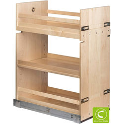Signature Series Soft Close Base Cabinet Organizer with Adjustable Middle Shelf, Minimum Cabinet Opening: 13-1/2 Inch Width x 21-3/4 Inch Depth x 27 Inch Height, Maple