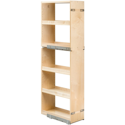 Cascade Series Soft Close Pantry Cabinet Organizer with 3 Adjustable Shelves, Minimum Cabinet Opening: 10-1/2 Inch Width x 21-3/4 Inch Depth x 59-1/4 Inch Height, Baltic Birch