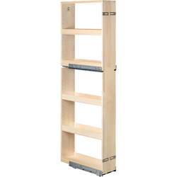 Signature Series Soft Close Pantry Cabinet Organizer with 3 Adjustable Shelves, Minimum Cabinet Opening: 7-1/2 Inch Width x 21-3/4 Inch Depth x 59-1/4 Inch Height, Maple