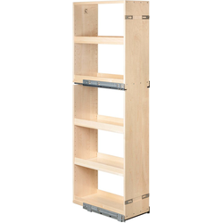 Signature Series Soft Close Pantry Cabinet Organizer with 3 Adjustable Shelves, Minimum Cabinet Opening: 10-1/2 Inch Width x 21-3/4 Inch Depth x 59-1/4 Inch Height, Maple