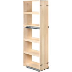 Signature Series Soft Close Pantry Cabinet Organizer with 3 Adjustable Shelves, Minimum Cabinet Opening: 12 Inch Width x 21-3/4 Inch Depth x 59-1/4 Inch Height, Maple
