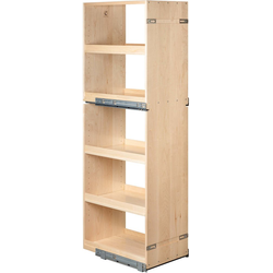 Signature Series Soft Close Pantry Cabinet Organizer with 3 Adjustable Shelves, Minimum Cabinet Opening: 15 Inch Width x 21-3/4 Inch Depth x 59-1/4 Inch Height, Maple