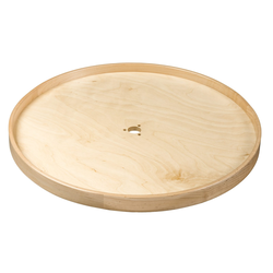 Contender Series 1 Shelf Full Circle Lazy Susan, 19 Inch Diameter, Independent Rotation, No Hardware, Prefinished Maple and Birch