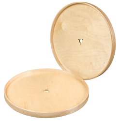 Contender Series 3 Shelf Full Circle Lazy Susan, 22 Inch Diameter, Independent Rotation, No Hardware, Unfinished Maple and Birch