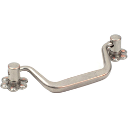 Country 3-3/4 Inch Center to Center Weathered Nickel/Copper Cabinet Bail Pull