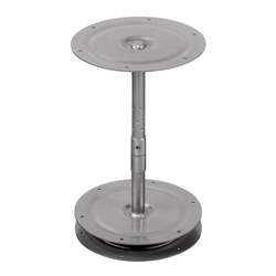  Signature 12-1/2" Height Full Round Lazy Susan Center Post and Dependently Rotating Hardware Set, Both Shelves Swivel Together
