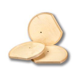 38% OFF Magnum Series 3 Shelf D-Shape Lazy Susan with Bearing, 22 Inch Diameter, Unfinished Maple and Birch