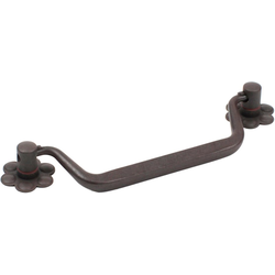 Country 5-1/16 Inch Center to Center Olde Iron Rust Cabinet Bail Pull