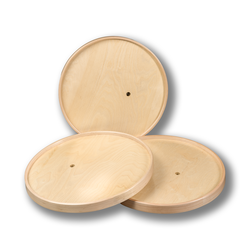 Magnum Series 3 Shelf Full Circle Lazy Susan with Bearing, 22 Inch Diameter, Unfinished Maple and Birch