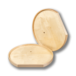 23% OFF Magnum Series 2 Shelf D-Shape Lazy Susan with Bearing, 28 Inch Diameter, Prefinished Maple and Birch