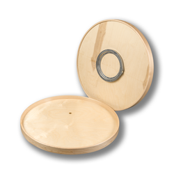 Magnum Series 2 Shelf Full Circle Lazy Susan with Bearing, 28 Inch Diameter, Unfinished Maple and Birch