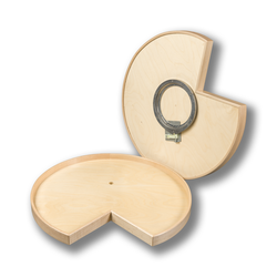  Magnum 28 Inch Diameter Pie Cut Lazy Susan Shelves with Swivel Bearing, 2 Included, Unfinished Maple and Birch 