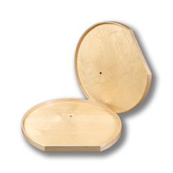 23% OFF Magnum Series 2 Shelf D-Shape Lazy Susan with Bearing, 32 Inch Diameter, Prefinished Maple and Birch