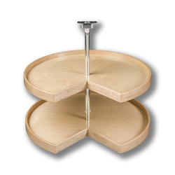 23% OFF Ovation Series 2 Shelf Pie Cut Lazy Susan with Spin Thru Hardware, 28 Inch Diameter, Prefinished Maple and Birch