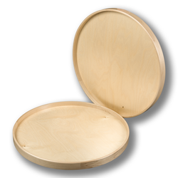 2 Shelf Full Circle Lazy Susan Shelf Only, 28 Inch Diameter, No Hardware Prep, Unfinished Maple and Birch