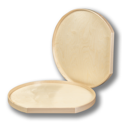 23% OFF 2 Shelf D-Shape Lazy Susan Shelf Only, 32 Inch Diameter, No Hardware Prep, Prefinished Maple and Birch