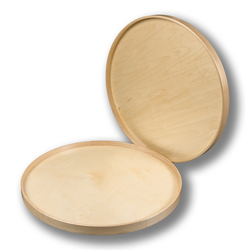 2 Shelf Full Circle Lazy Susan Shelf Only, 32 Inch Diameter, No Hardware Prep, Prefinished Maple and Birch
