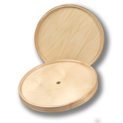  Signature Series 19" Diameter 2 Shelf Full Circle Lazy Susan Set, Bottom-Mount Center Post and Hardware Sold Separately, Prefinished Maple and Birch 