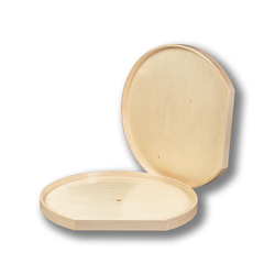 23% OFF Signature Series 2 Shelf D-Shape Lazy Susan, 28 Inch Diameter, Dependent Rotation, No Hardware, Prefinished Maple and Birch