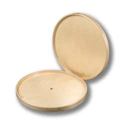 Signature 28" Diameter Pie Full Circle Lazy Susan Shelves, 2 Included, Center Pole and Swivel Hardware Sold Separately, Unfinished Maple and Birch 