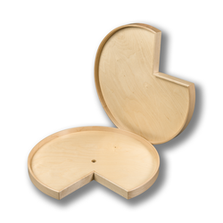  Signature 28" Diameter Pie Cut Lazy Susan Shelves, 2 Included, Center Pole and Swivel Hardware Sold Separately, Unfinished Maple and Birch
