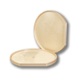 23% OFF Signature Series 2 Shelf D-Shape Lazy Susan, 32 Inch Diameter, Dependent Rotation, No Hardware, Prefinished Maple and Birch