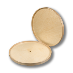  Signature Series 32" Diameter 2 Shelf Full Circle Lazy Susan Set, Bottom-Mount Center Post and Hardware Sold Separately, Prefinished Maple and Birch