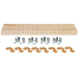  X-Series 1" Width x 20-7/8" Length Adjustable Roll-Out Pilaster/Spacer Set with Slide Mounting Brackets for Two Drawers, Slides and Drawers not Included, Clear Coat Baltic Birch Ply 