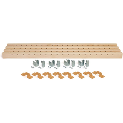  X-Series 1-1/4" Width x 27-11/64" Length Adjustable Roll-Out Pilaster/Spacer Set with Slide Mounting Brackets for Two Drawers, Slides and Drawers not Included, Clear Coat Baltic Birch Ply 