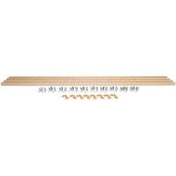 X-Series 1" Width x 58-5/8" Length Adjustable Roll-Out Pilaster/Spacer Set with Slide Mounting Brackets for Four Drawers, Slides and Drawers not Included, Clear Coat Baltic Birch Ply 