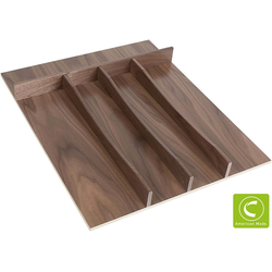 Riviera Trimmable Utensil Tray Insert, 18 Inch Width x 19-3/4 Inch Depth, Prefinished Walnut