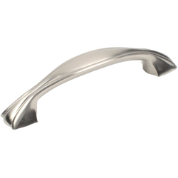 Caledonia 4 Inch Center to Center Matte Satin Nickel Cabinet Pull