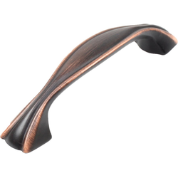 Caledonia 4 Inch Center to Center Regent Bronze Cabinet Pull