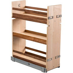 Walnut Creek Soft Close Base Cabinet Organizer with, Minimum Cabinet Opening: 9 Inch Width x 21-3/4 Inch Depth x 27 Inch Height, Maple with Walnut Accents
