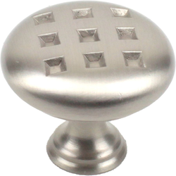 Majestic 1-3/8 Inch Diameter Dull Satin Nickel Cabinet Knob